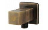 BELAGGIO Rohový ventil štvorhranný 1/2 "x 3/8" - BRONZ, keramický vršok